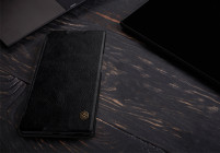 Луксозен кожен калъф тефтер от естествена кожа оригинален Nillkin за Sony Xperia XA1 G3121 черен